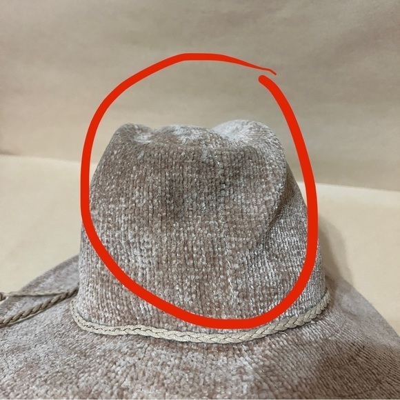 Anthropologie | Chenille Fedora Floppy Western Hat Neutral One Size - Picture 9 of 14